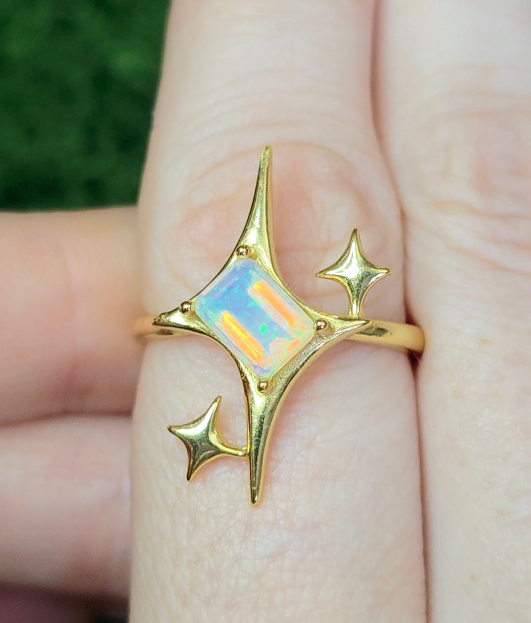 Opal Starlight Ring