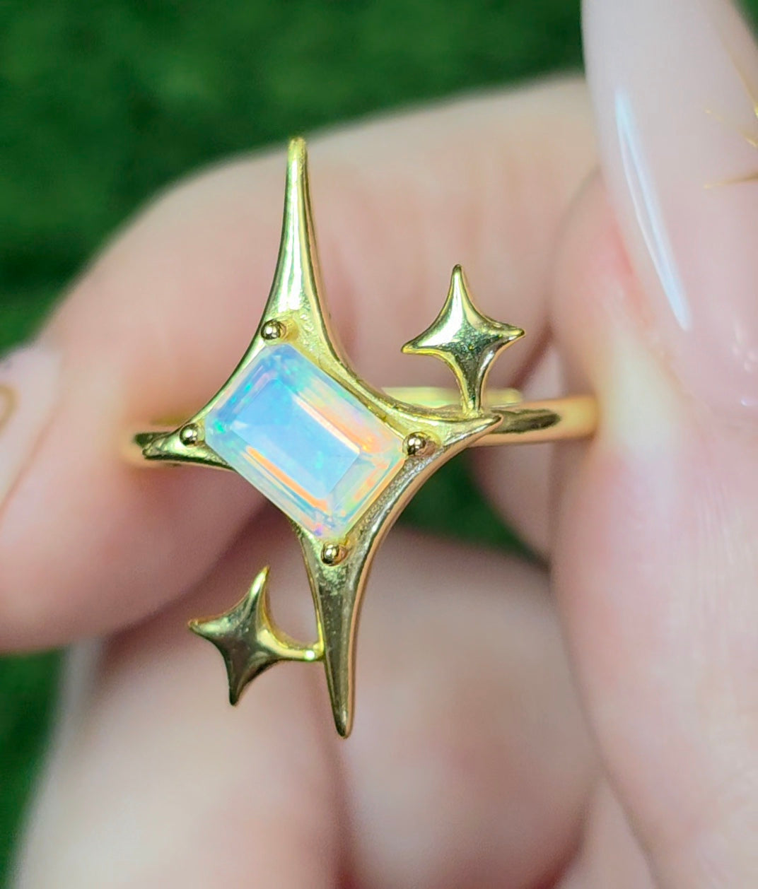 Opal Starlight Ring