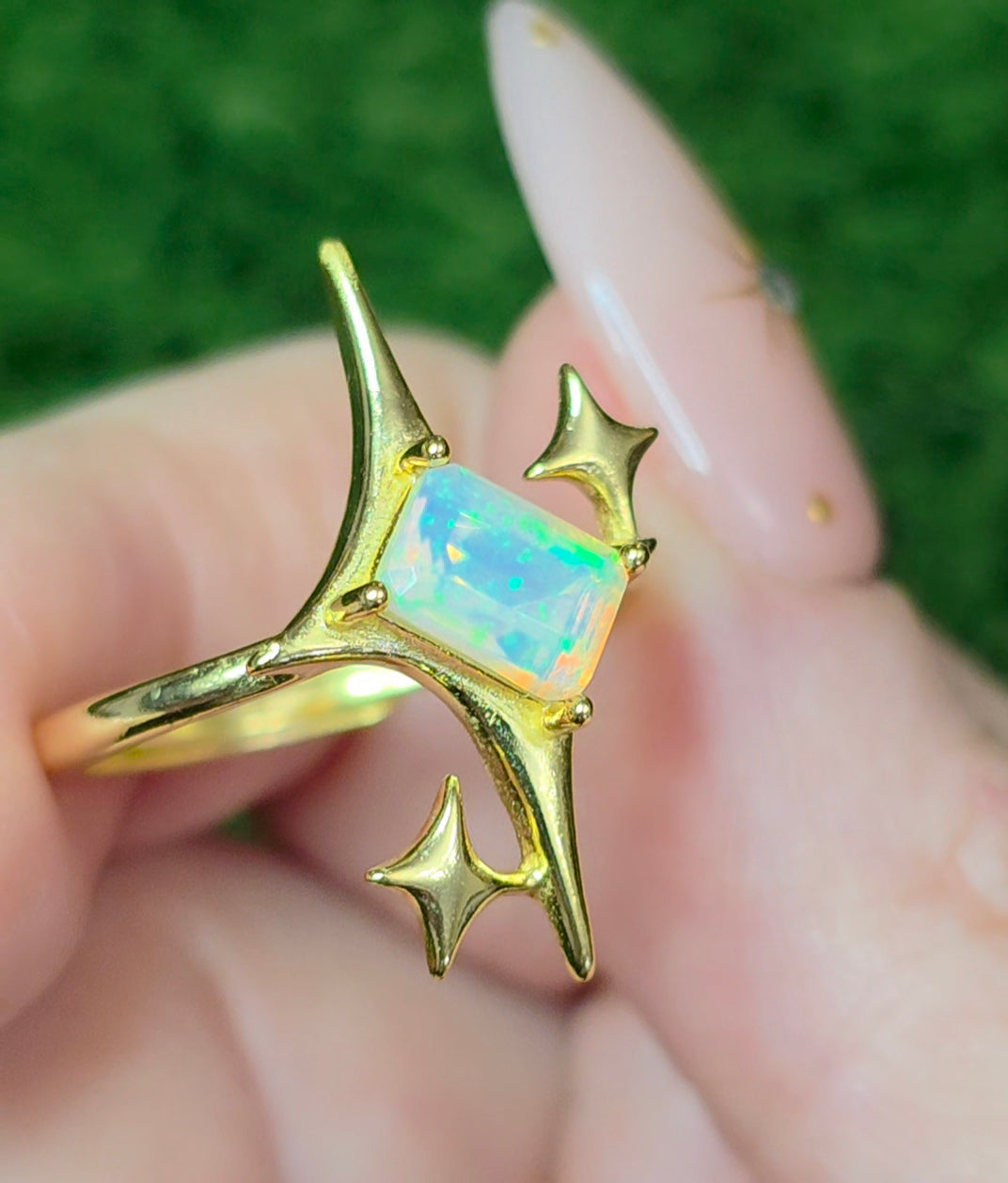 Opal Starlight Ring