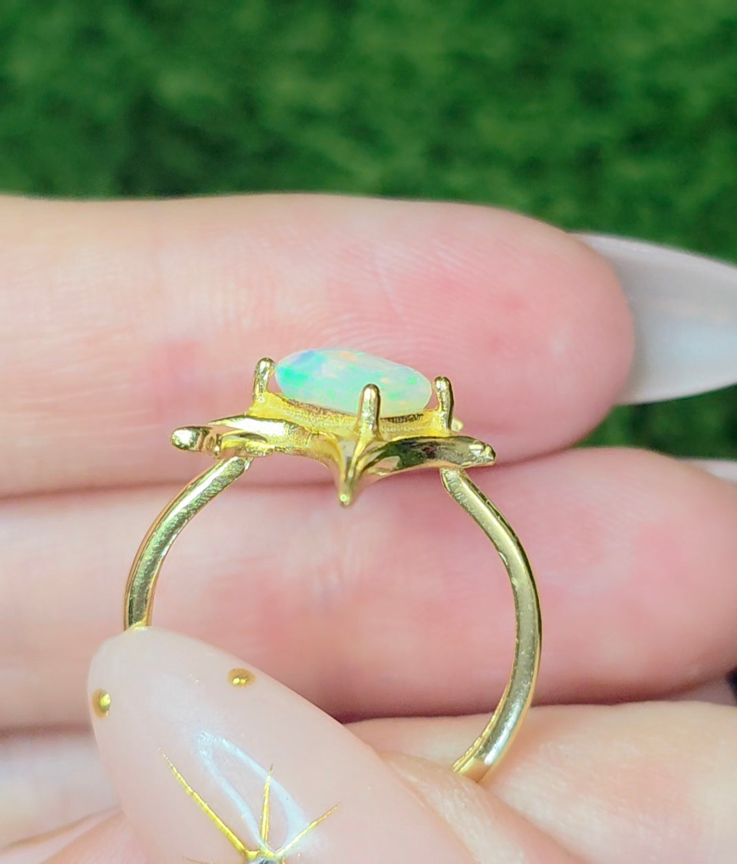 Opal Starlight Ring