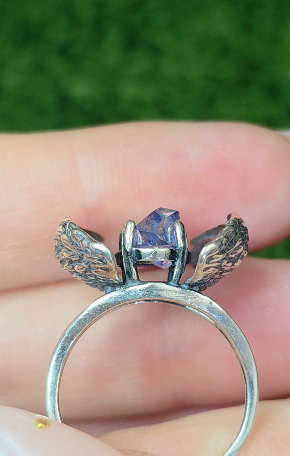 Winged Dumotierite Ring