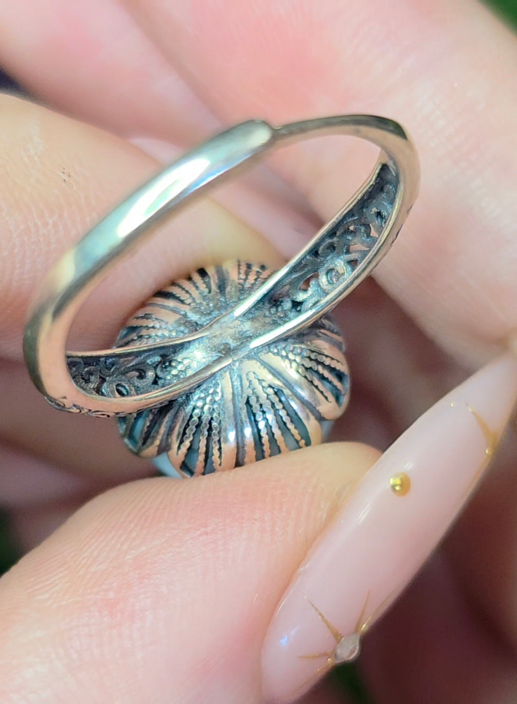 Blue Green Larimar Ring E