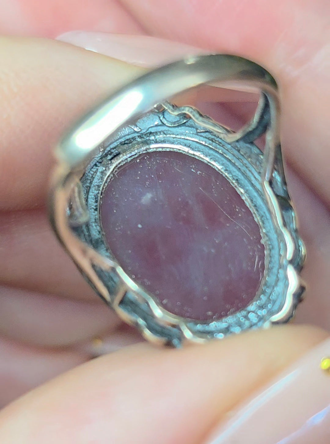 Lavender Rose Quartz Ring C