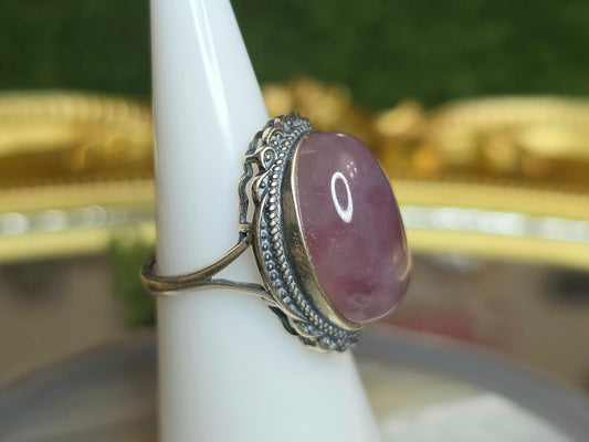 Lavender Rose Quartz Ring C