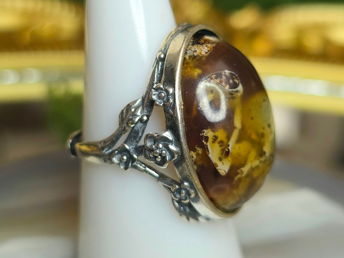Indonesian Sumatra Amber Ring B