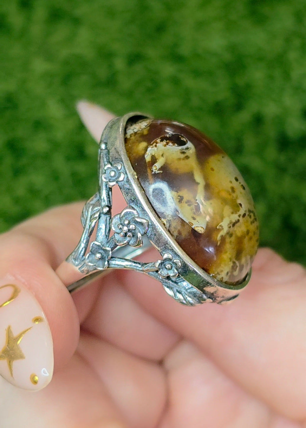 Indonesian Sumatra Amber Ring B