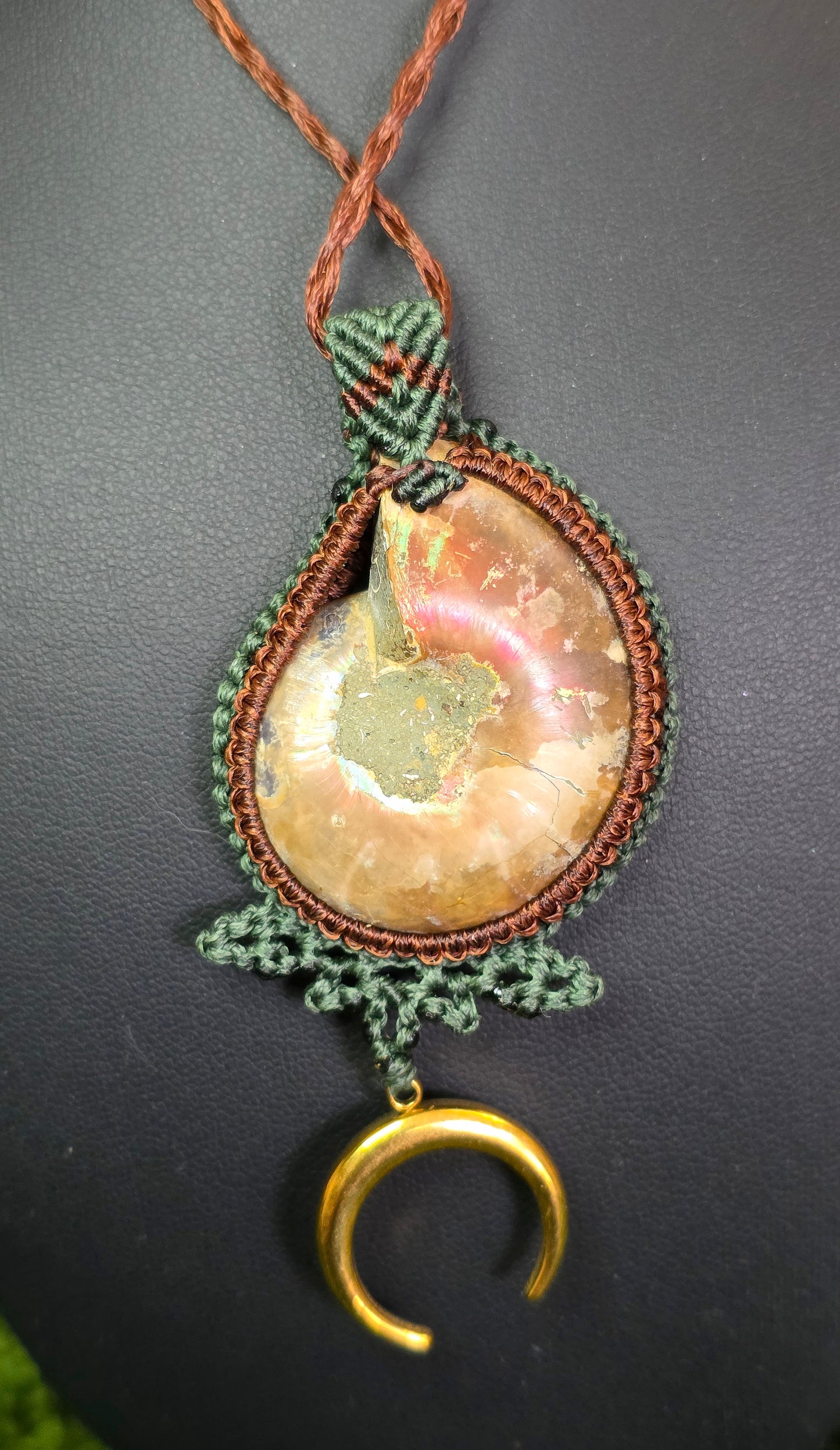 Adjustable Ammonite Necklace A