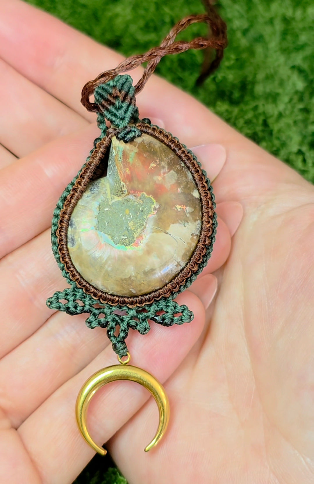 Adjustable Ammonite Necklace A
