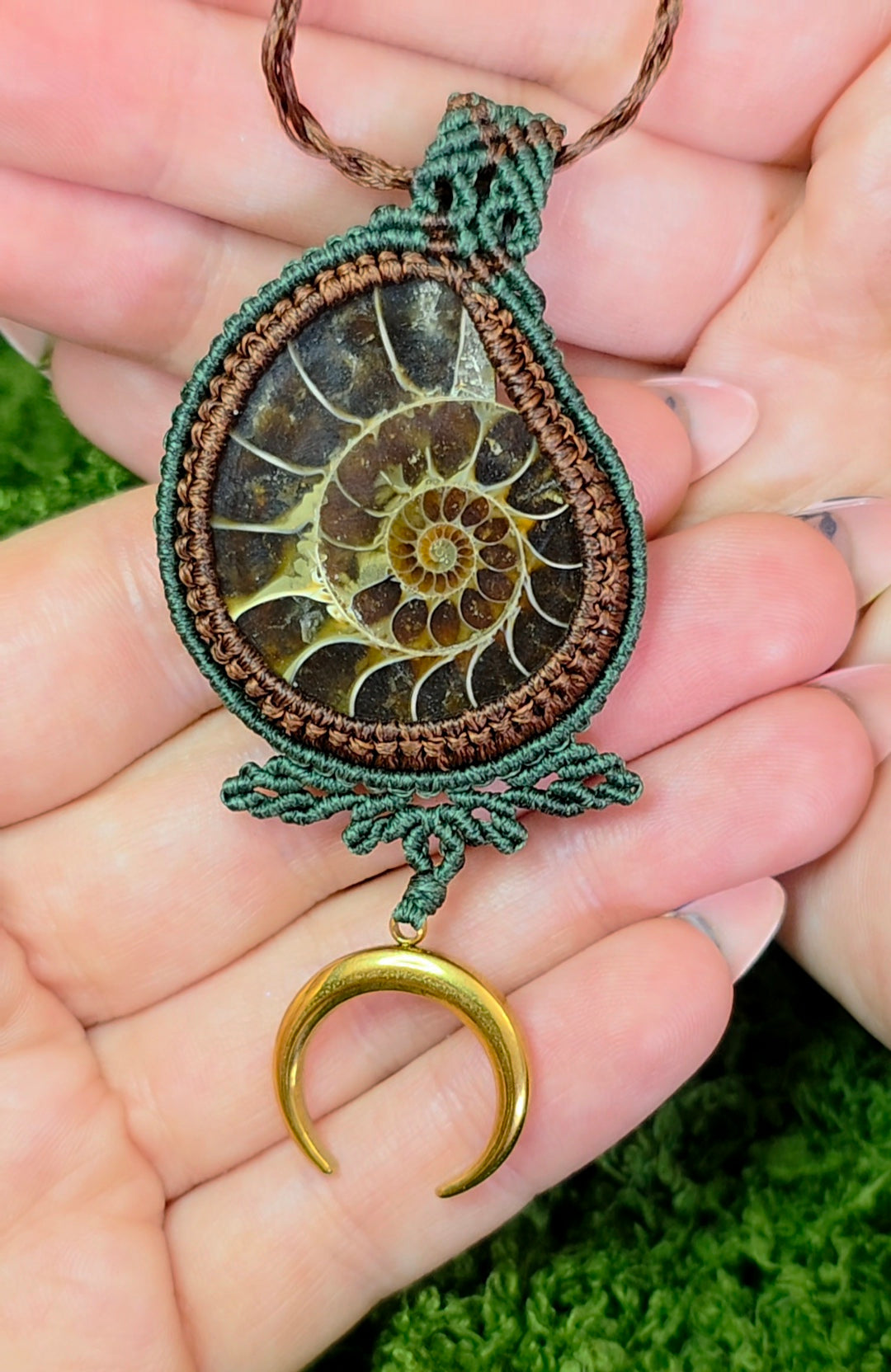 Adjustable Ammonite Necklace A
