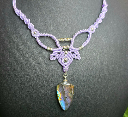 Rainbow Labradorite Wrap Necklace