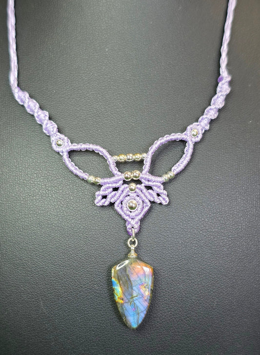 Rainbow Labradorite Wrap Necklace