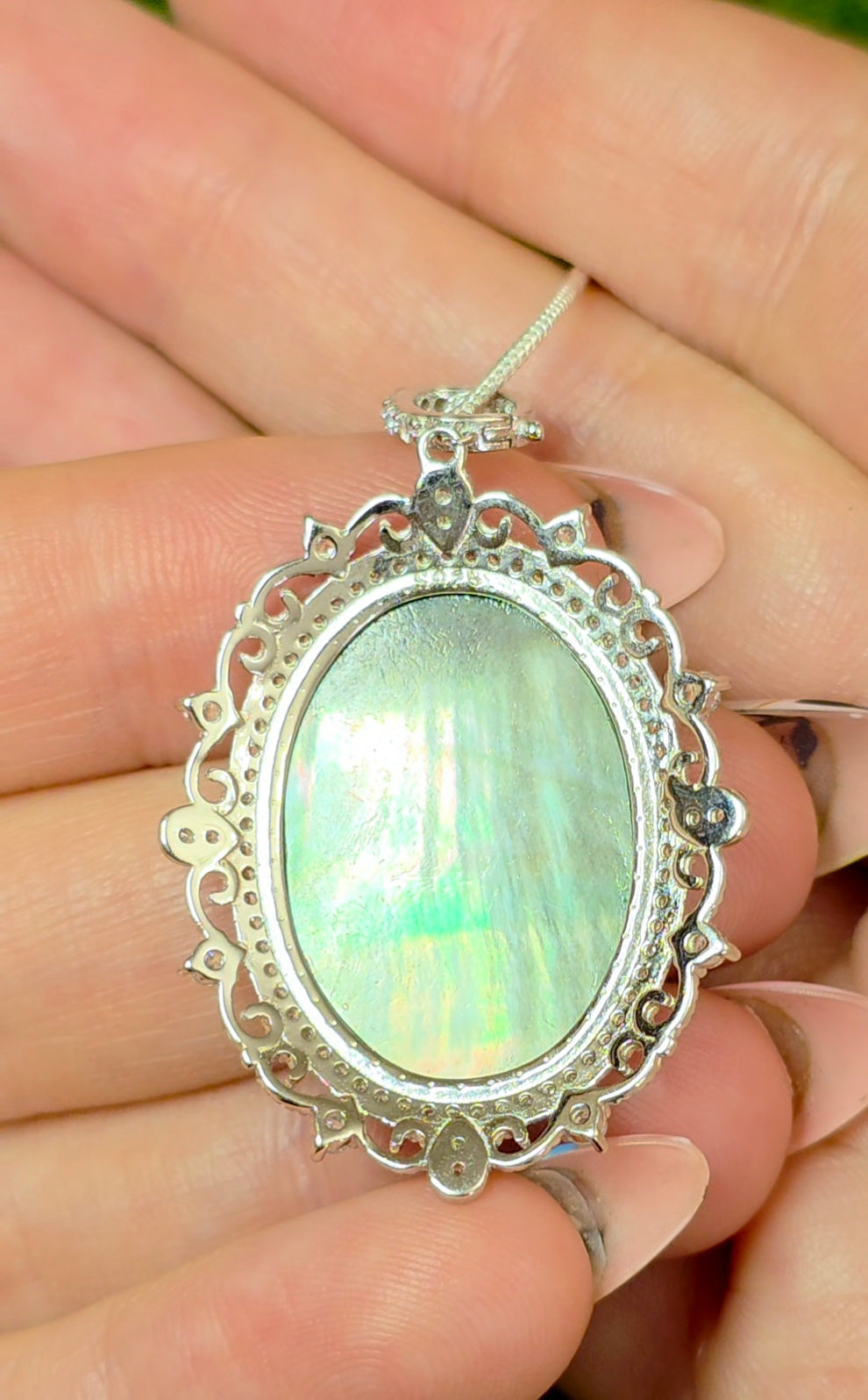 Black Shell Skeleton Pendant