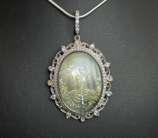 Black Shell Skeleton Pendant