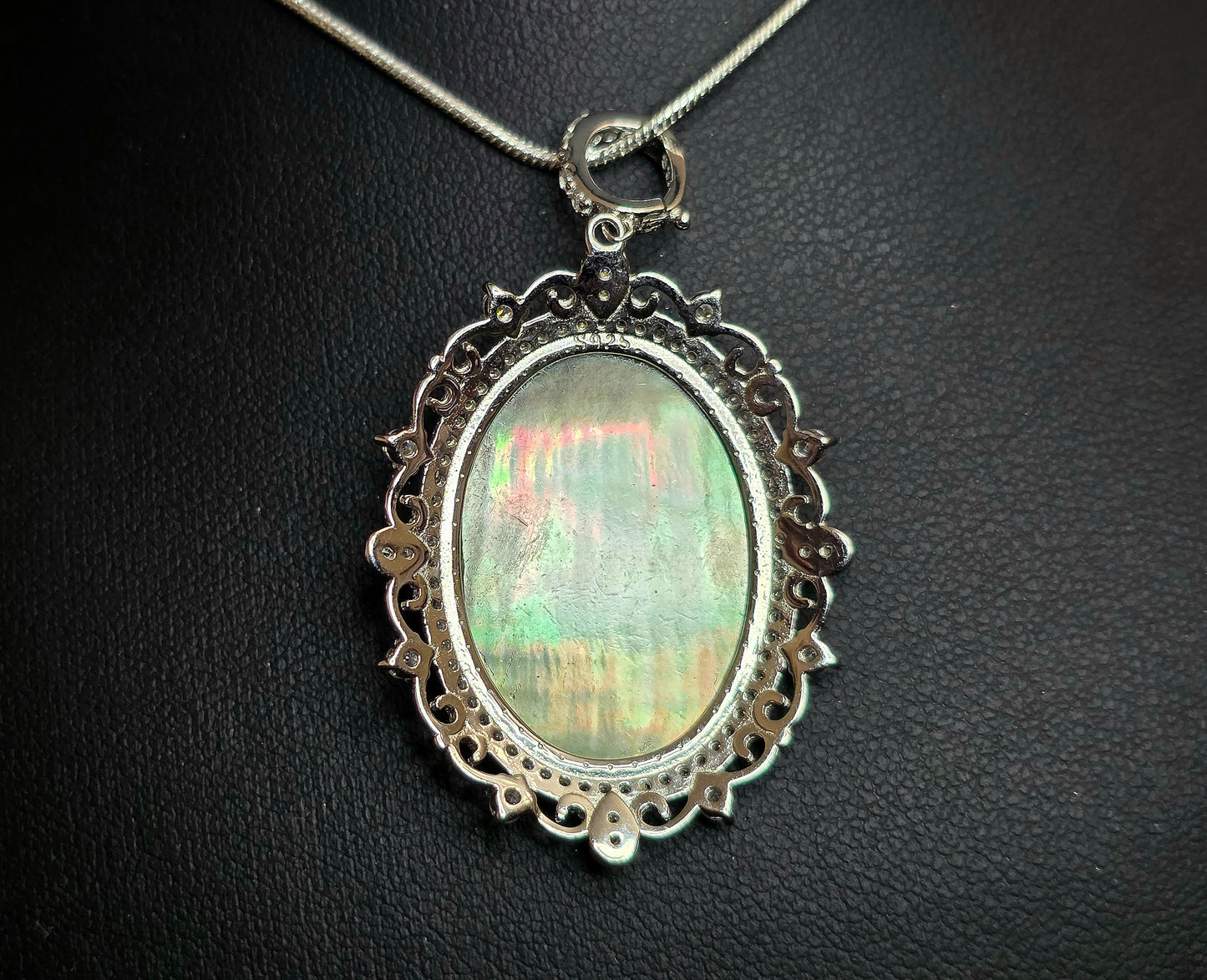 Black Shell Skeleton Pendant