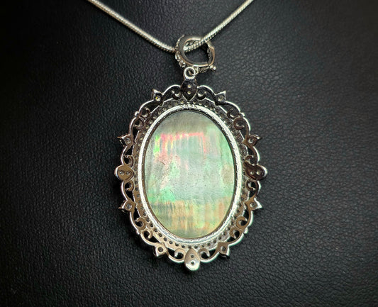 Black Shell Skeleton Pendant