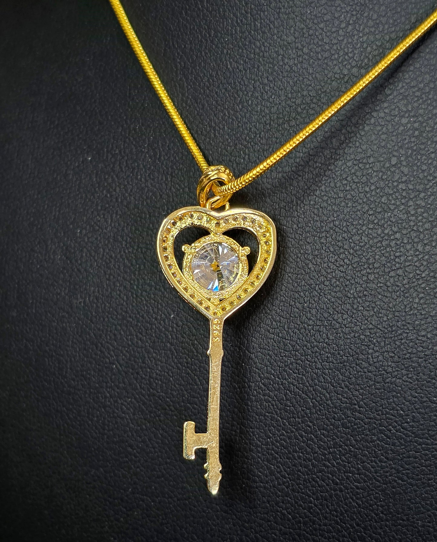 Moissanite Key Pendant