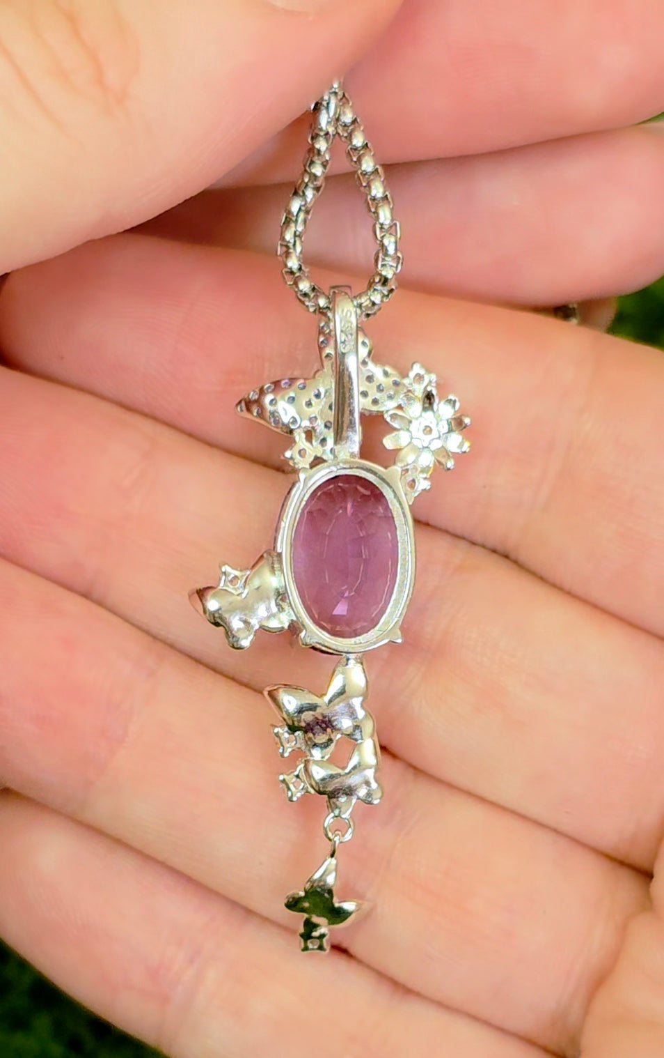 Amethyst Butterfly Pendant