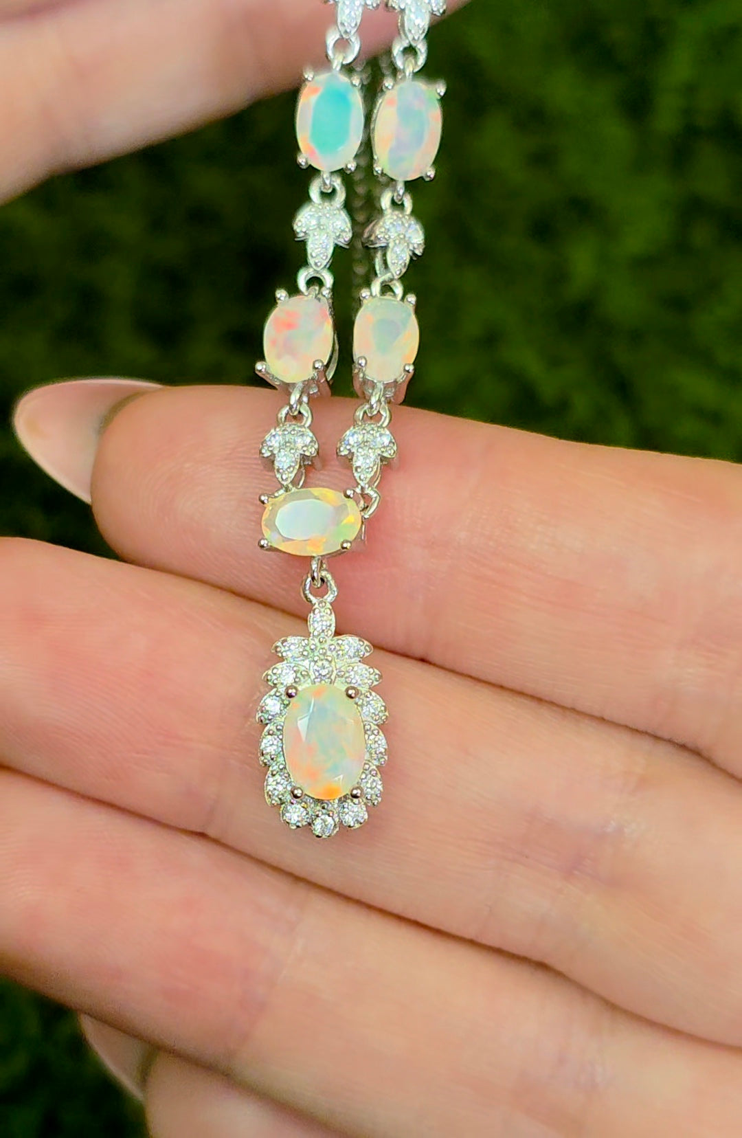 Faceted Opal Necklace