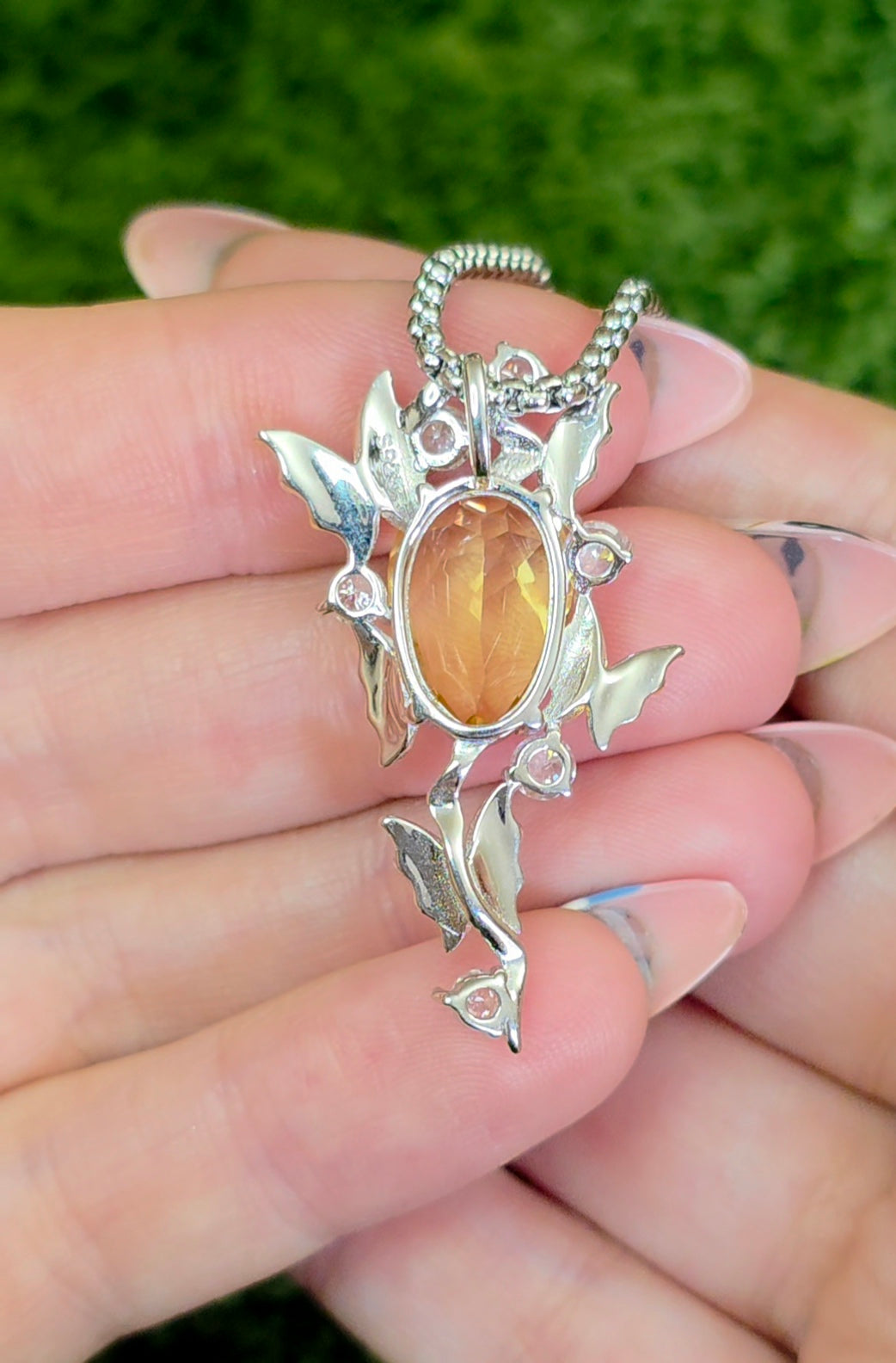 Citrine Butterfly Pendant