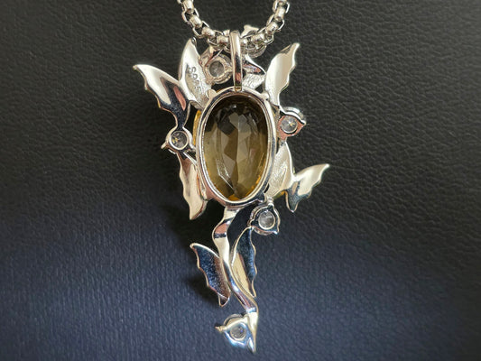 Citrine Butterfly Pendant