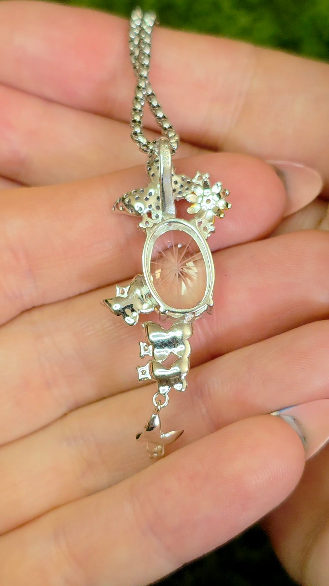 Clear Quartz Butterfly Pendant