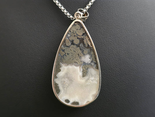 Pyrite in Agate Pendant B