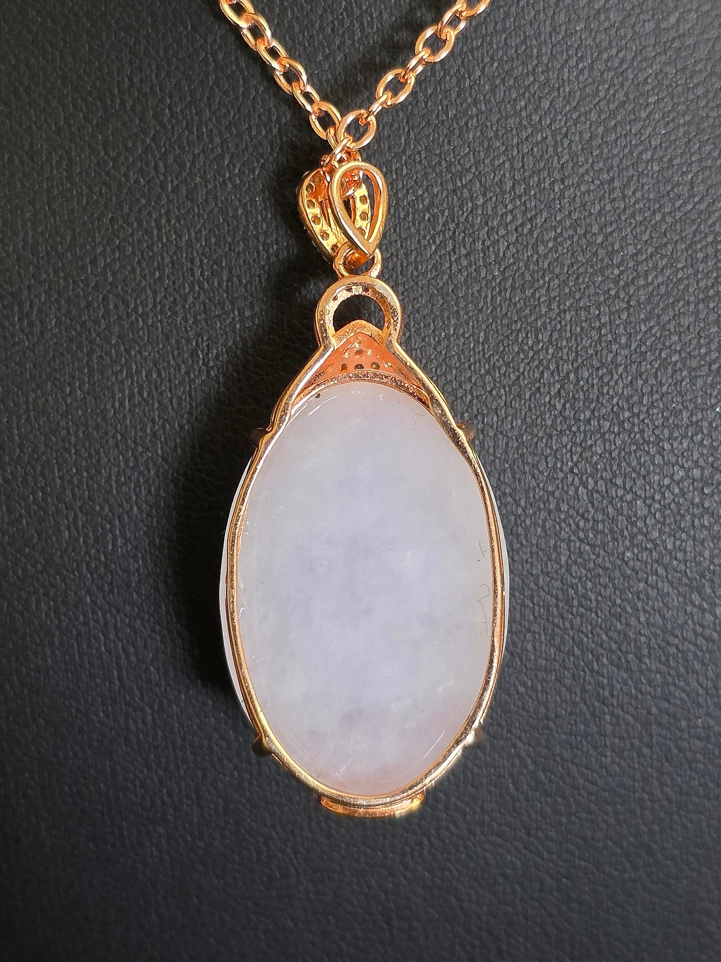 Lavender Jadeite Rose Gold Pendant