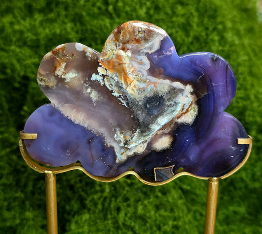 Blue Flower Agate Rain Cloud A