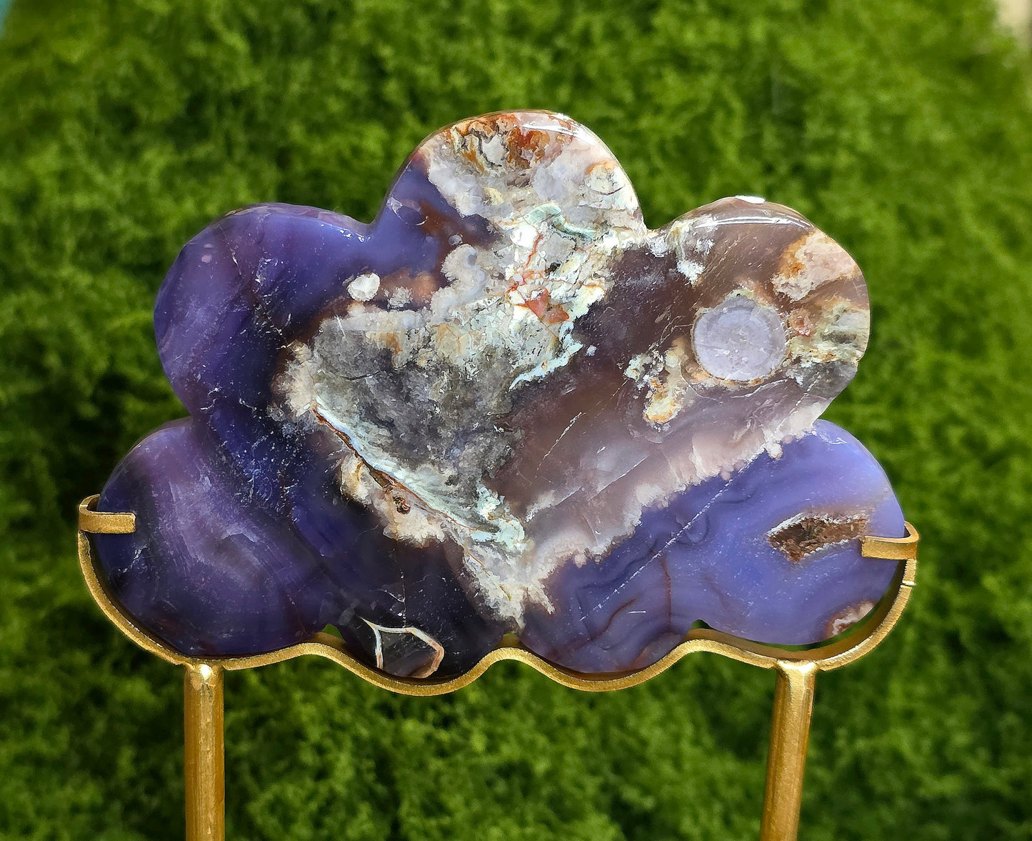 Blue Flower Agate Rain Cloud A