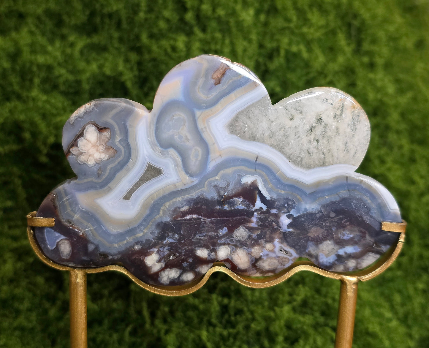 Blue Flower Agate Rain Cloud B