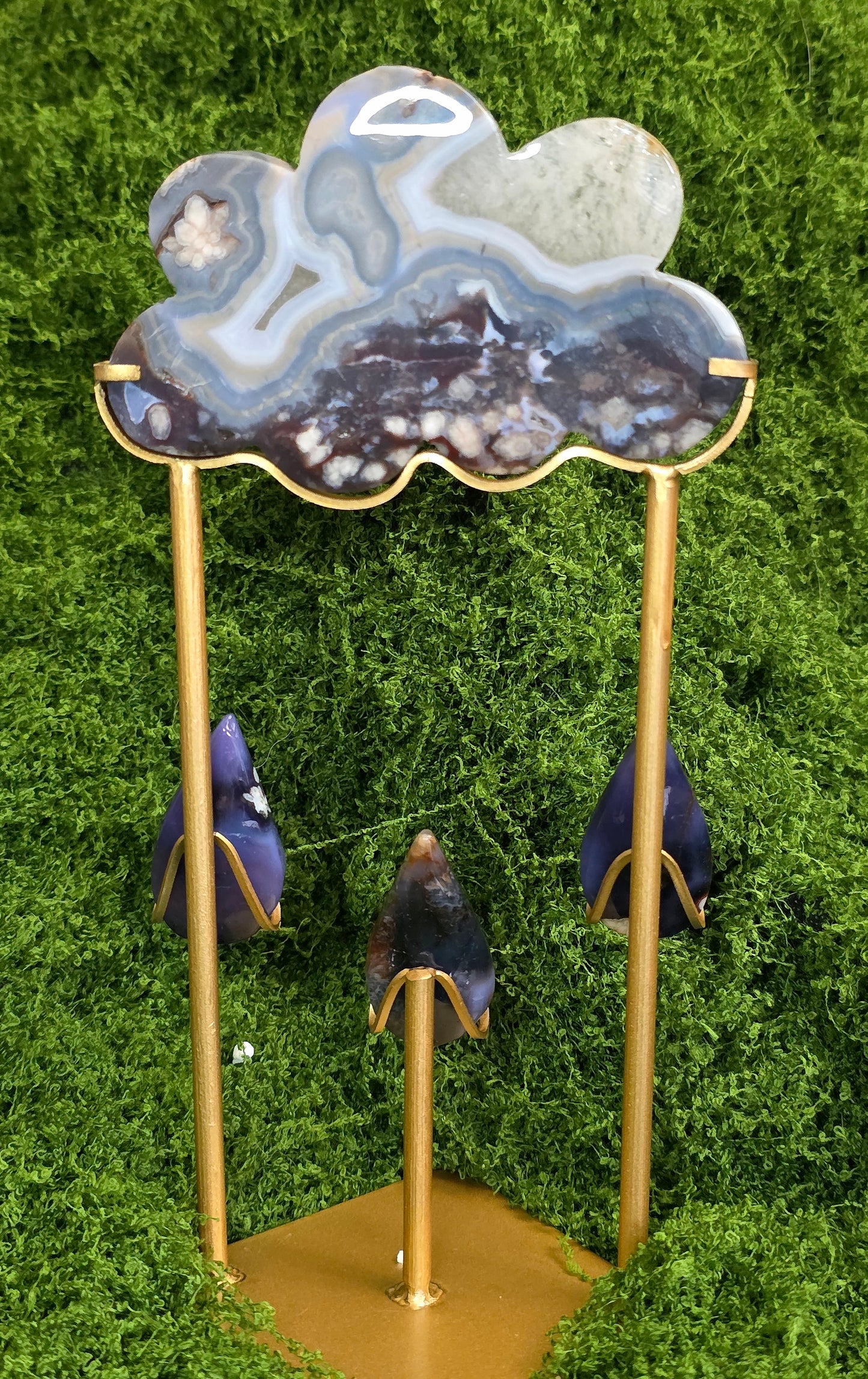 Blue Flower Agate Rain Cloud B