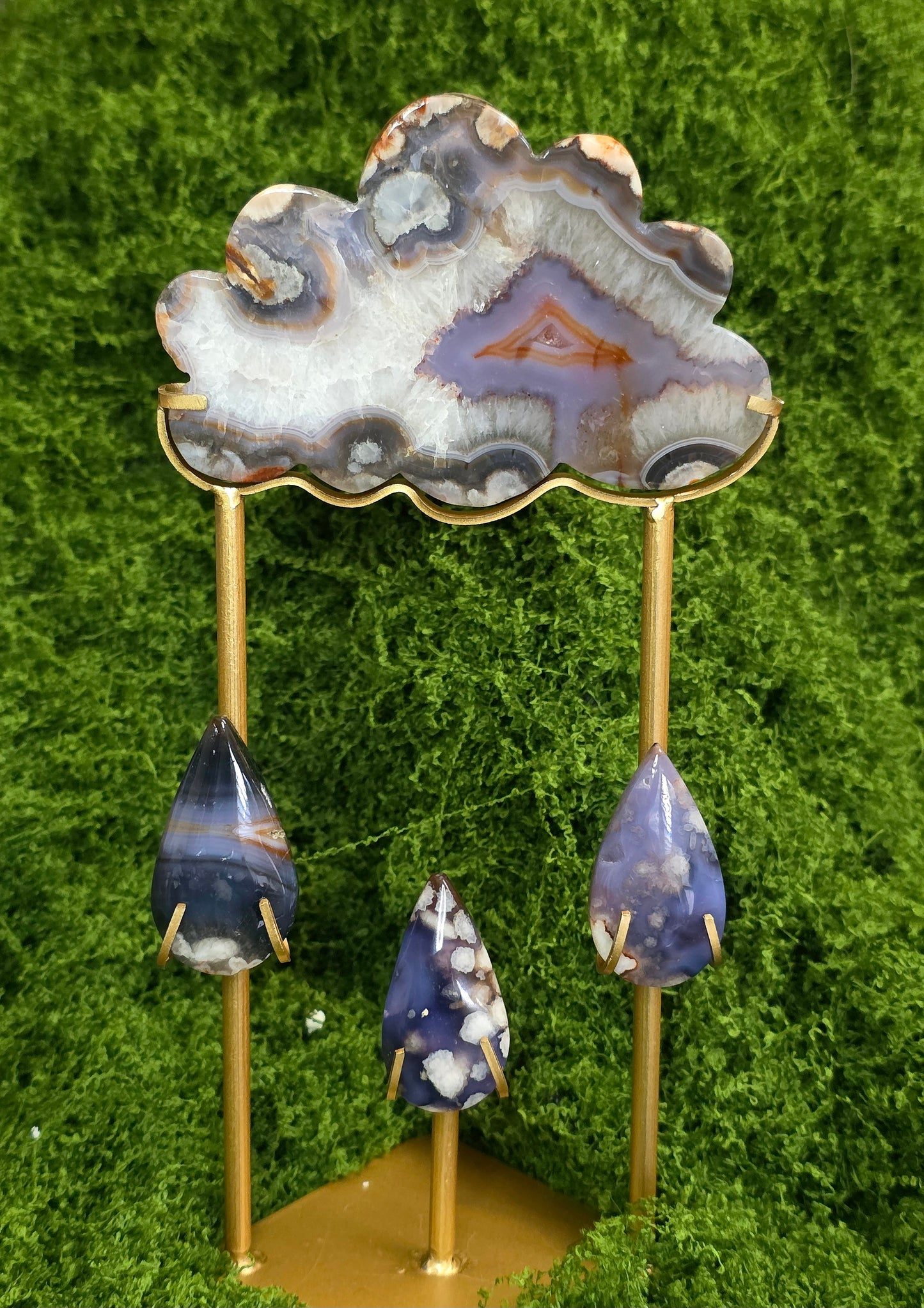 Blue Flower Agate Rain Cloud C
