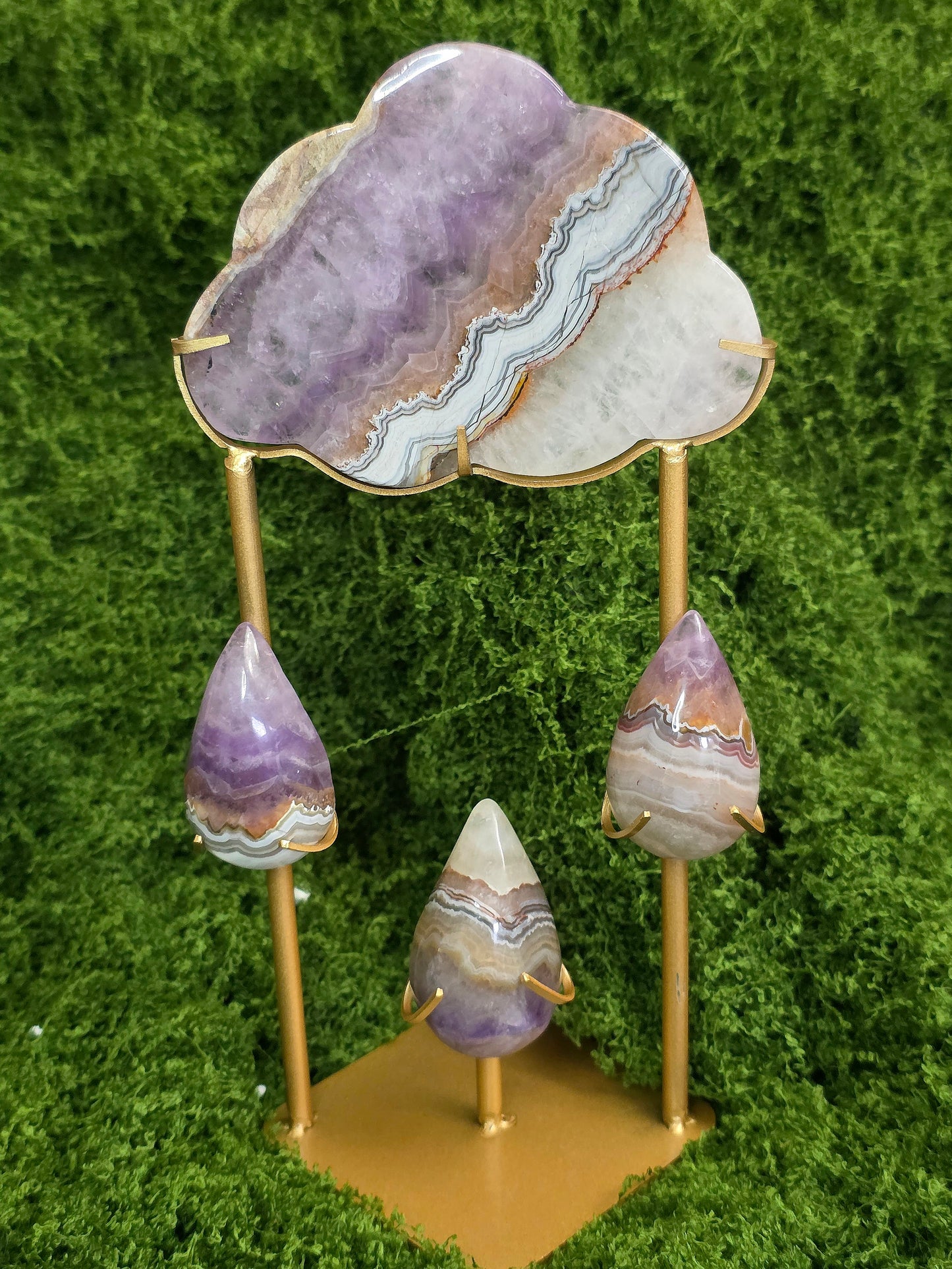 Amethyst and Crazy Lace Agate Rain Cloud