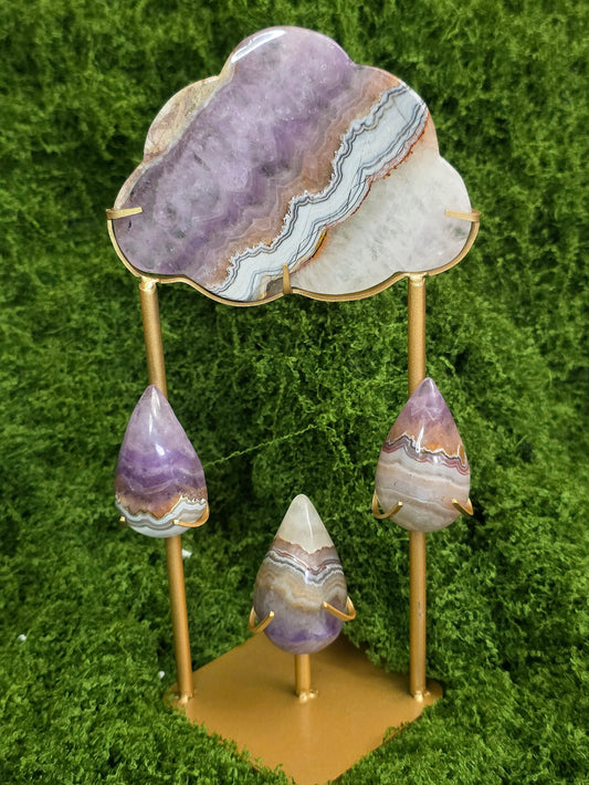 Amethyst and Crazy Lace Agate Rain Cloud