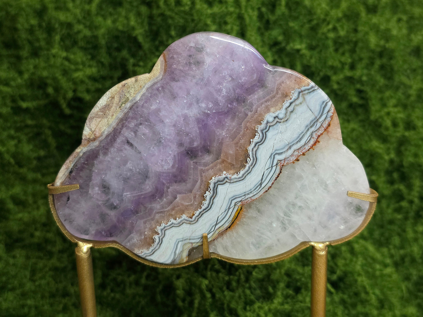 Amethyst and Crazy Lace Agate Rain Cloud