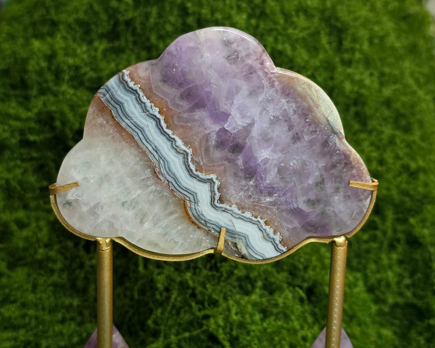 Amethyst and Crazy Lace Agate Rain Cloud