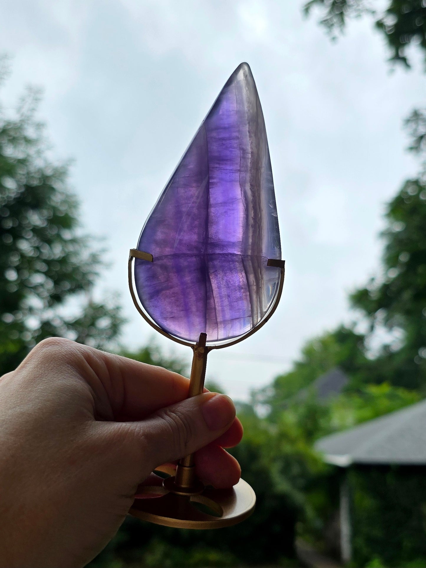 Purple Fluorite Water Drop