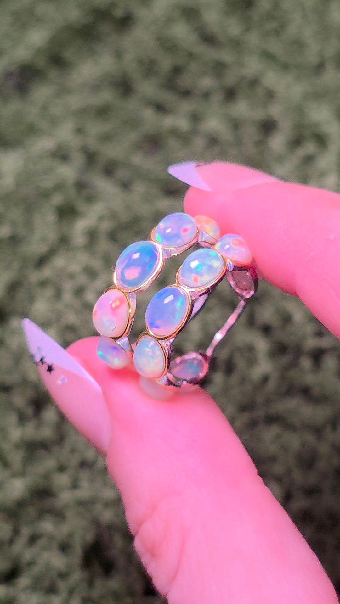 Opal Hoop Earrings
