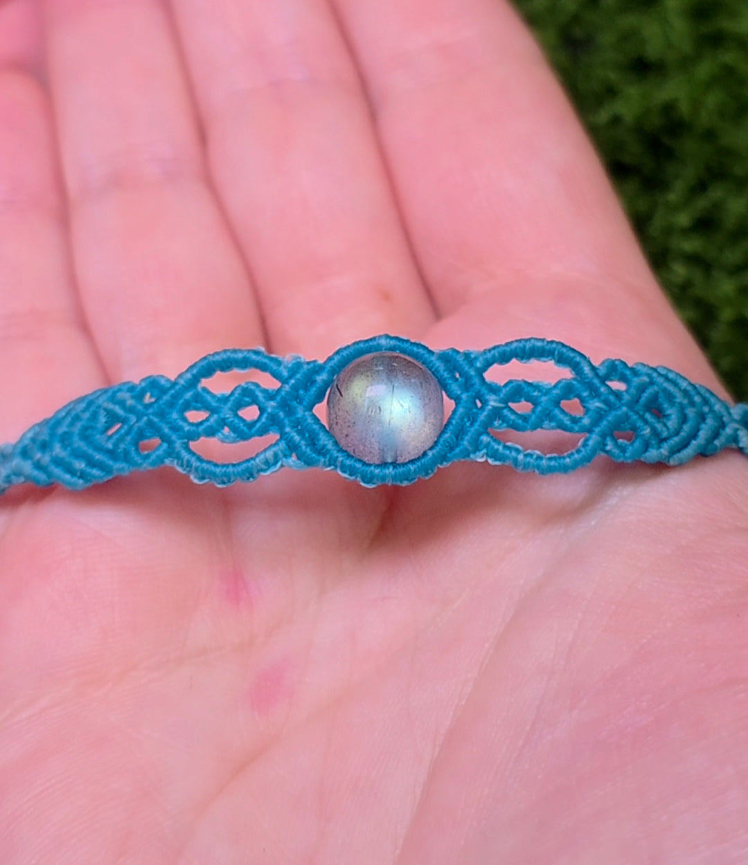 Macrame Labradorite Adjustable Bracelet