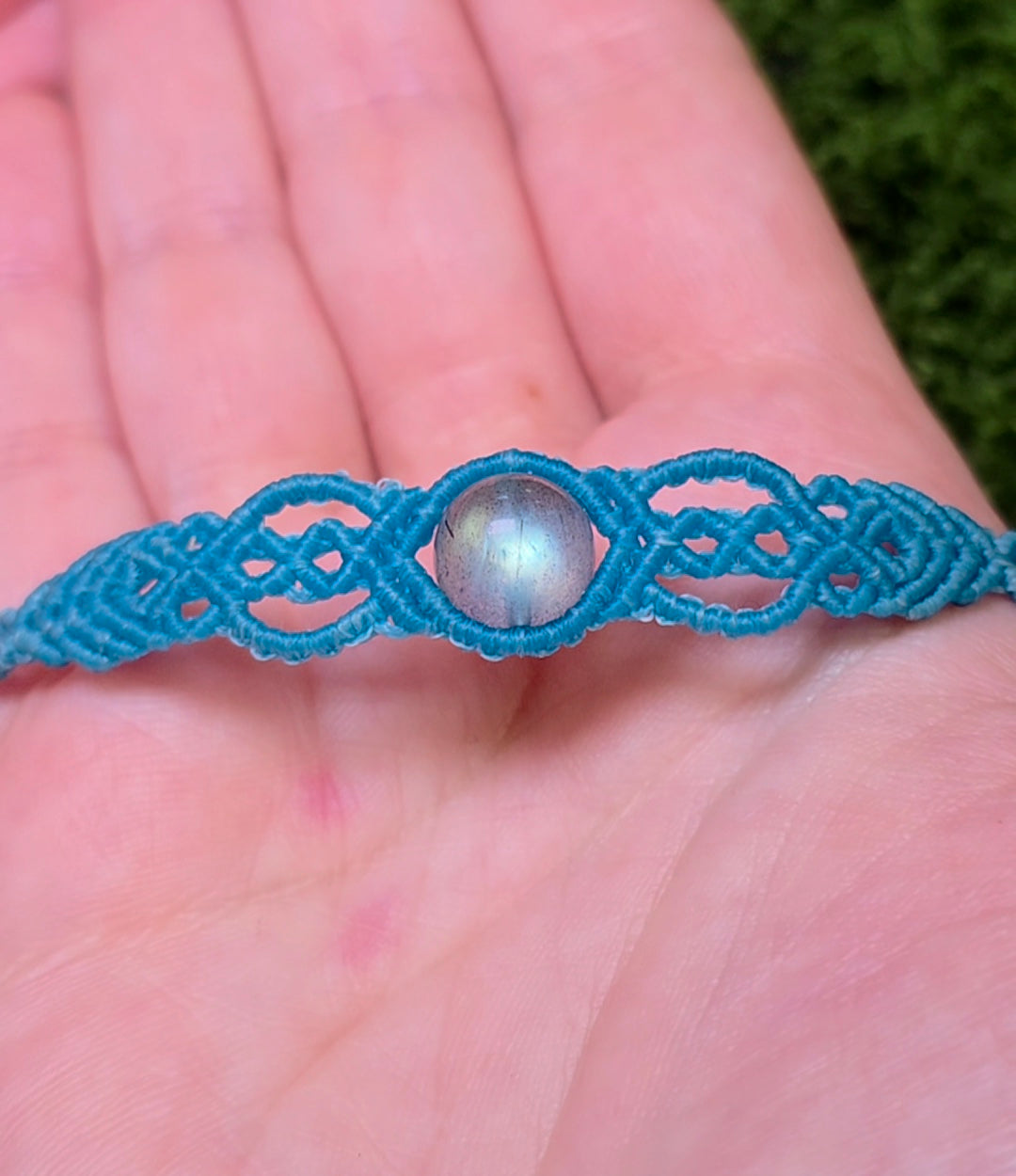 Macrame Labradorite Adjustable Bracelet