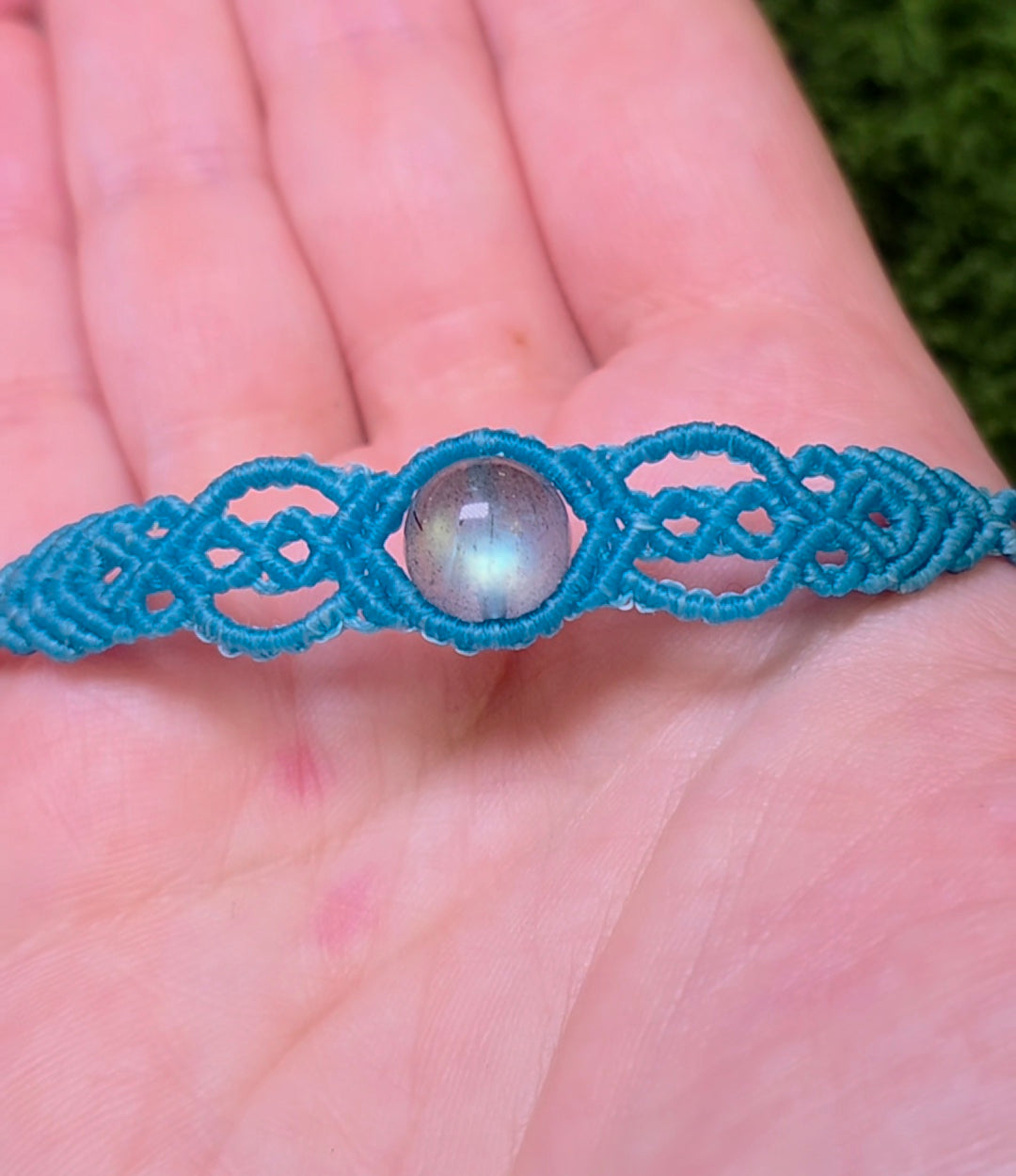 Macrame Labradorite Adjustable Bracelet