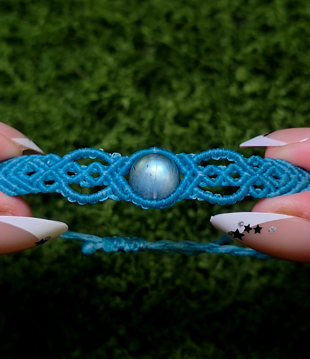 Macrame Labradorite Adjustable Bracelet