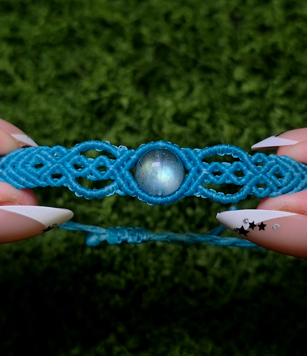 Macrame Labradorite Adjustable Bracelet