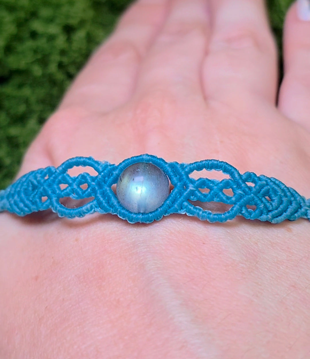 Macrame Labradorite Adjustable Bracelet