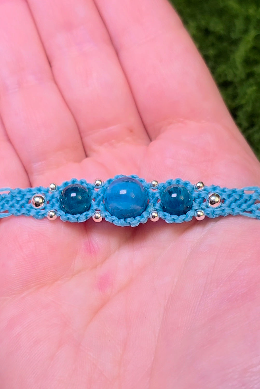 Macrame Apatite Adjustable Bracelet