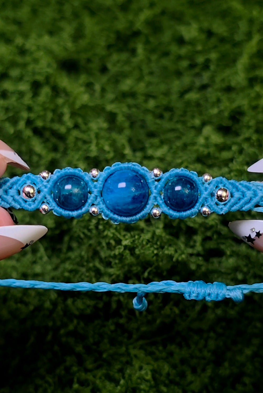 Macrame Apatite Adjustable Bracelet