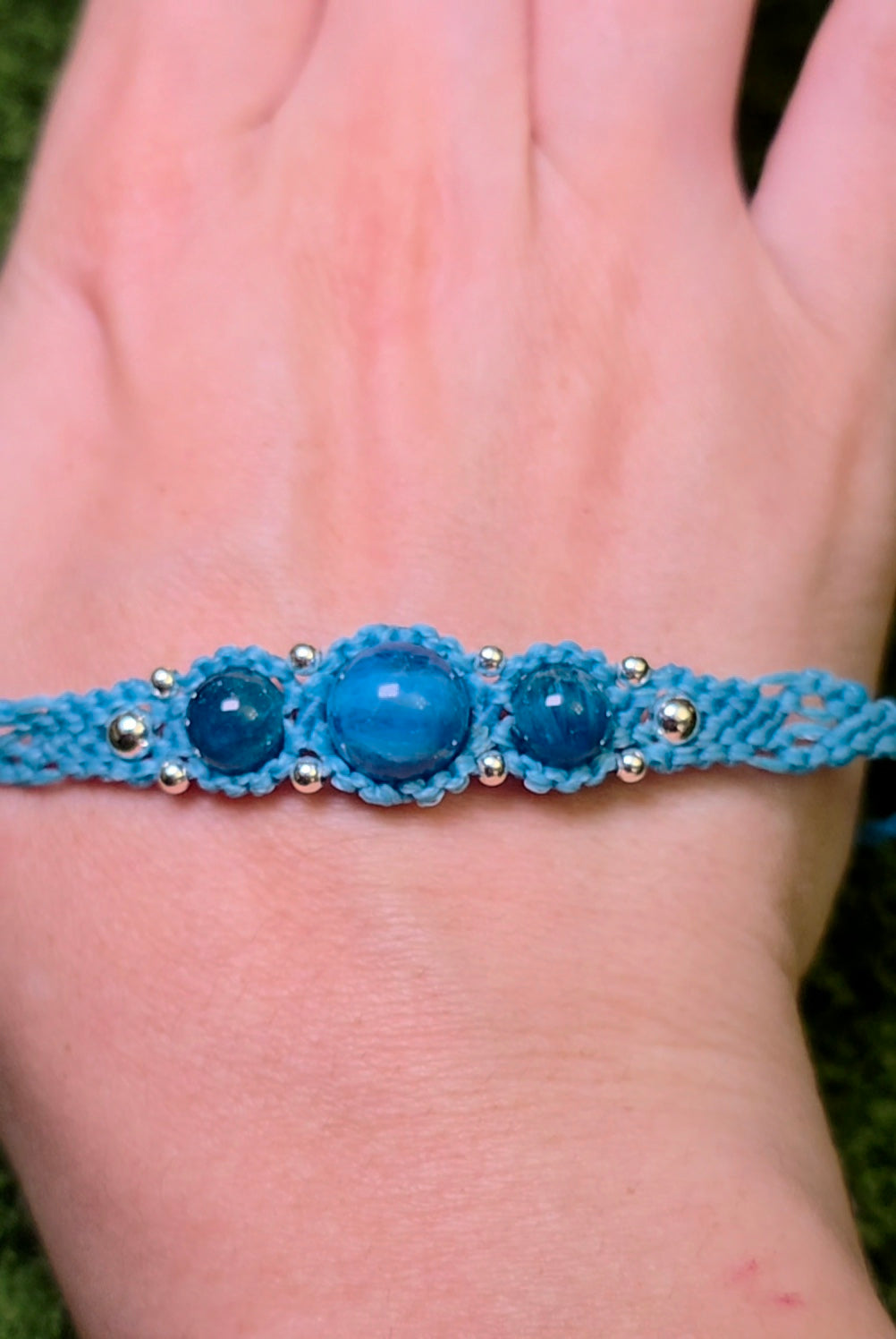 Macrame Apatite Adjustable Bracelet
