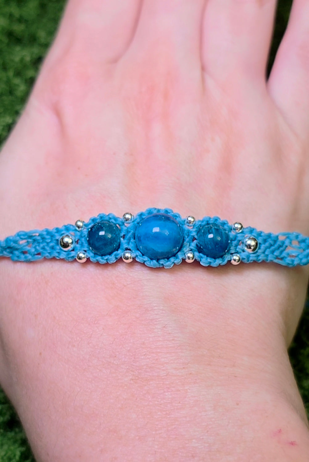 Macrame Apatite Adjustable Bracelet