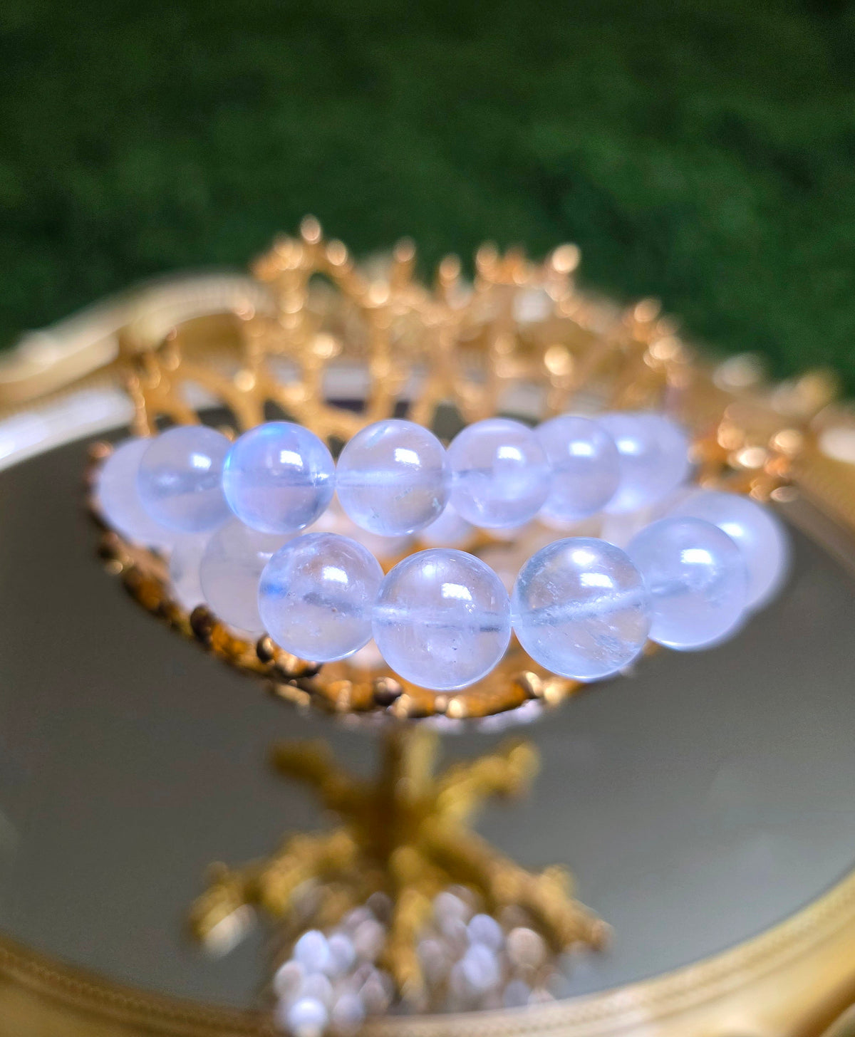 Rainbow Moonstone Stretch Bracelet - 10.5 / 12mm