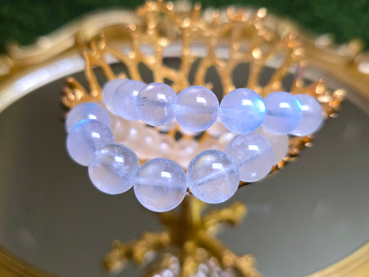 Rainbow Moonstone Stretch Bracelet - 10.5 / 12mm
